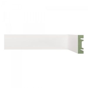 Kit Com 40 Barras Rodapé Mdf 501 Resistente A Umidade Moldufama 15mmx5cm Metro Linear 96m Branco