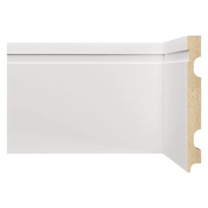 Kit Com 10 Barras Rodapé Mdf 1502 Moldufama 15mmx15cm Metro Linear 24m Branco