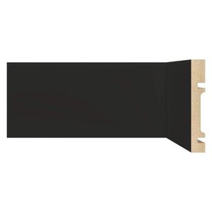 Kit Com 15 Barras Rodapé De Mdf 10cm X 15mm X 2,40m Guarnição Lisa Moldufama 1001 36m Preto