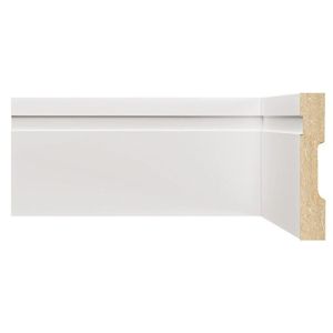 Kit Com 40 Barras Rodapé Mdf 1002 Moldufama 15mmx10cm Metro Linear 96m Branco