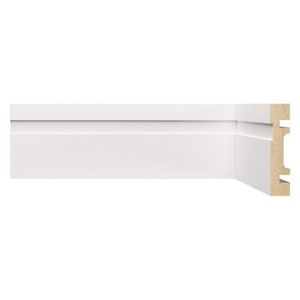 Kit Com 30 Barras Rodapé Mdf 702 Moldufama 15mmx7cm Metro Linear 72m Branco