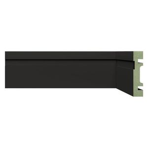Kit Com 20 Barras Rodapé Mdf 702 Resistente A Umidade Black Moldufama 15mmx7cm Metro Linear 48m Preto