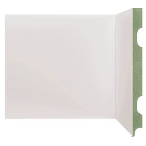 Kit Com 5 Barras Rodapé Mdf 2001 Resistente A Umidade Moldufama 15cmx20mm Metro Linear 12m Branco