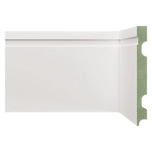 Kit Com 40 Barras Rodapé Mdf 1502 Resistente A Umidade Moldufama 15mmx15cm Metro Linear 96m Branco