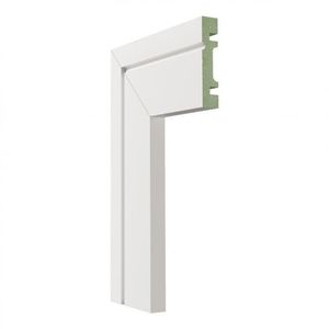 Kit Com 5 Barras Guarnição Mdf 703 Moldufama 15mmx7cm Metro Linear 12m Branco
