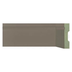 Kit Com 5 Barras Rodapé De Mdf 10cm X 15mm X 2,40m Frisado Resistente A Umidade Moldufama 1003 12m Cinza
