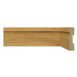 Kit Com 3 Barras Rodapé De Mdf 7cm X 15mm X 2,40m Com Friso Moldufama 702 7,2m Carvalho Prime