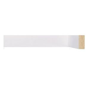 Kit Com 40 Barras Boiserie Mdf 3cm X 15mm X 2,40m Liso Moldufama 301 96m Branco