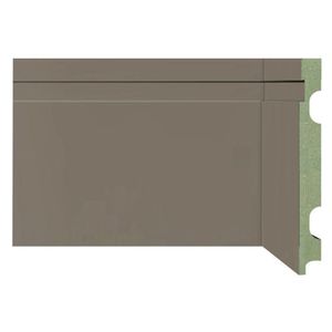 Kit Com 5 Barras Rodapé De Mdf 15cm X 15mm X 2,40m Frisado Resistente A Umidade Moldufama 1502 12m Cinza Titanium