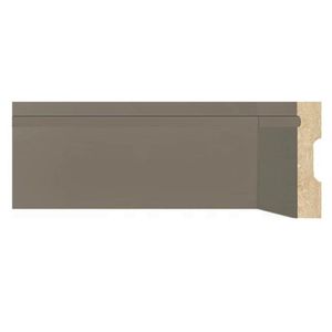 Kit Com 40 Barras Rodapé De Mdf 5cm X 15mm X 2,40m Com Friso Moldufama 1003 96m Cinza