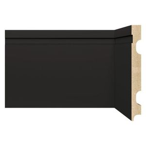 Kit Com 15 Barras Rodapé De Mdf 15cm X 15mm X 2,40m Com Friso Moldufama 1502 36m Preto