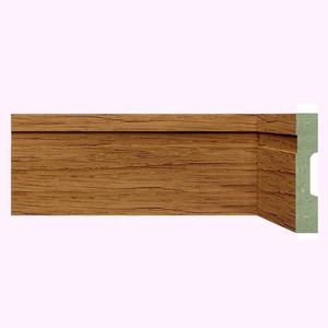 Kit Com 3 Barras Rodapé De Mdf 10cm X 15mm X 2,40m Frisado Resistente A Umidade Moldufama 1002 7,2m Nogueira Málaga
