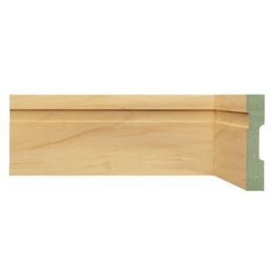 Kit Com 3 Barras Rodapé De Mdf 10cm X 15mm X 2,40m Frisado Resistente A Umidade Moldufama 1002 7,2m Castanho