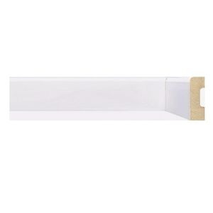 Kit Com 10 Barras Rodapé De Mdf 5cm X 15mm X 2,40m Liso Moldufama 500 24m Branco
