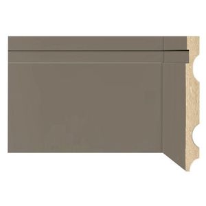 Kit Com 15 Barras Rodapé De Mdf 15cm X 15mm X 2,40m Com Friso Moldufama 1502 36m Cinza Titanium