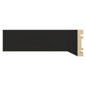 Kit Com 20 Barras Rodapé De Mdf 7cm X 15mm X 2,40m Guarnição Lisa Moldufama 702 48m Preto