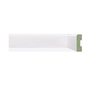 Kit Com 5 Barras Rodapé De Mdf 5cm X 15mm X 2,40m Lisa Resistente A Umidade Moldufama 500 12m Branco