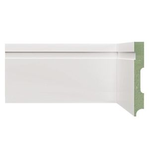 Kit Com 15 Barras Rodapé De Mdf 12cm X 15mm X 2,40m Frisado Resistente A Umidade Moldufama 1202 36m Branco