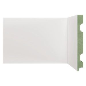 Kit Com 3 Barras Rodapé Mdf 1501 Resistente A Umidade Moldufama 15mmx15cm Metro Linear 7,2m Branco