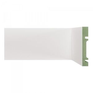 Kit Com 15 Barras Rodapé Mdf 1001 Resistente A Umidade Moldufama 15mmx10cm Metro Linear 36m Branco