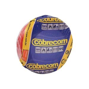Cabo Flexível 6,0mm² Rolo Com 100m Vermelho - Cobrecom