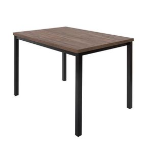 Conjunto Karina Flex 1,10m Tampo Laminado Com 4 Cadeiras Preto Fosco linho Bege Amendoa