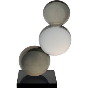 Escultura Círculos Home&co Eco Crystal 26x12x8cm