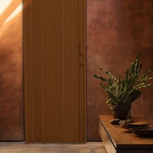 Kit Com 5 Portas Sanfonada De Pvc 210x105cm Bariri Coffe