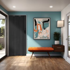 Kit Com 4 Portas Sanfonada De Pvc 210x94cm Bariri Preto Absoluto