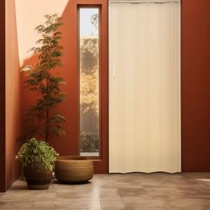 Kit Com 4 Portas Sanfonada De Pvc 210x84cm Bariri Amarelo