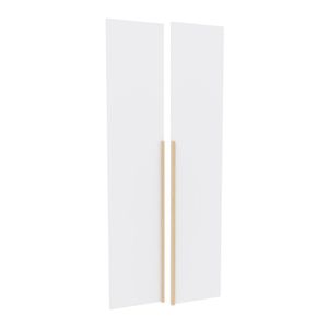 Kit 2 Portas Para Guarda-roupa Modular 80cm Jade Cabecasa Madeiramadeira Branco