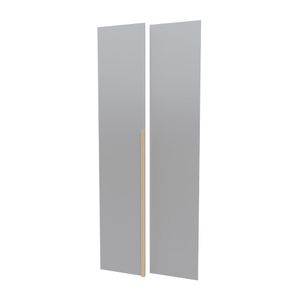 Kit 2 Portas Para Guarda-roupa Modular 80cm Jade Cabecasa Madeiramadeira Cinza Urbano