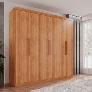 Guarda Roupa Ubatuba Plus 6 Portas 3 Gavetas Cinamomo