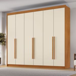 Guarda Roupa 6 Portas 6 Gavetas México Cinamomo-off White