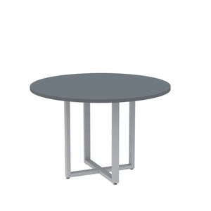 Mesa De Reunião Redonda 100cm Mrr1100p25tub Cinza