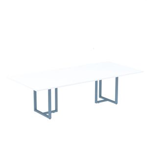Mesa Reunião 2600x1200mm Mr2600p25tub Branco/azul Dali