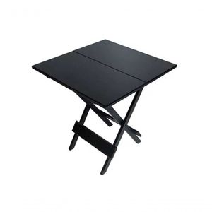 Mesa Madeira Dobravel 70 X 70cm Imbuia Preto - Fimap