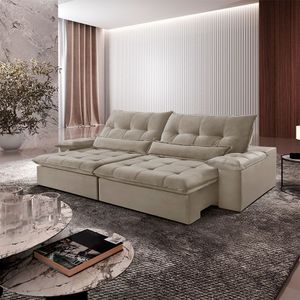 Sofá Nivus Veludo 2 Módulos 90cm B25cm Meu Sofá Online B002 Veludo Capuccino