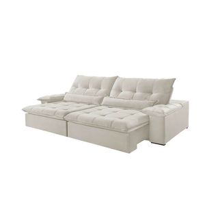 Sofá Nivus Linho 02 Módulos De 120cm B25cm Meu Sofá Online A302 Linho Branco