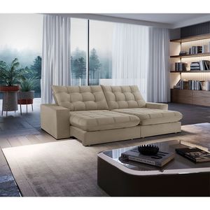 Sofá Livy Veludo 02 Módulos De 100m B25cm Meu Sofá Online B002 Veludo Capuccino