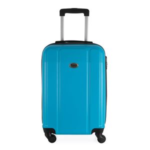Mala De Viagem Media Em Abs Ika Continental Cadeado Embutido Rodas Giro 360 Turqueza M