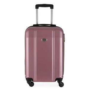 Mala De Viagem Grande Abs Ika Continental Cadeado Embutido Rodas Giro 360 Rosê G