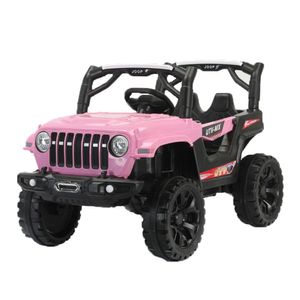 Jipe Elétrico Infantil Bang Toys Aventura 12v Com Controle Remoto Rosa Bivolt