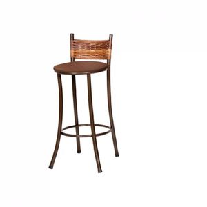 Banqueta Com Encosto Dinamarca Ouro Velho Bm Tubulares