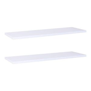 Kit 2 Prateleiras Suspensa Organizador Dormitório Infantil 60 X 15mm Cor Branco