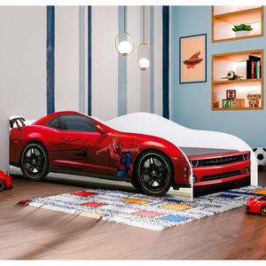 Mini Cama Carro Juvenil Personagem Para Crianças Vermelho Carro Vermelho