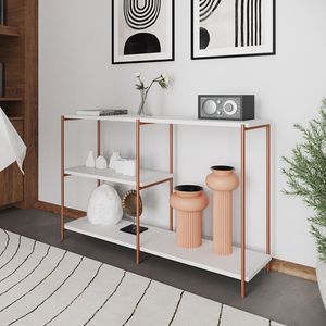 Aparador Industrial Artesania Cobre E Branco 120cm Preto