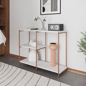 Aparador Industrial Artesania Cobre E Branco 95cm Preto