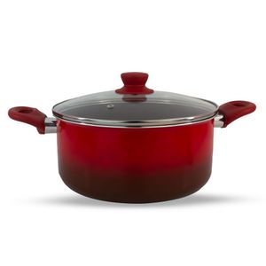 Caçarola Com Tampa Brinox Antiaderente Ceramic Life 24cm 4,55l Easy Vermelho