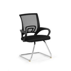 Cadeira Secretária Office Base Fixa Preto